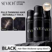 SEVICH Hair Fiber Thickener Spray Hair Color Spray 80ml Waterproof Black Hair Fiber Spray