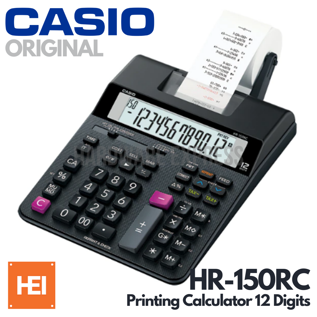 Casio HR-150RC Adding Machine Printing Calculator 12 Digits