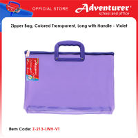 Adventurer Zipper Bag Colored Transparent Long with Handle
