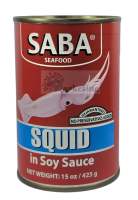 Original Saba Ginataang Tulingan / Mackerel in Natural Oil / Squid in Soy Sauce Can 425g