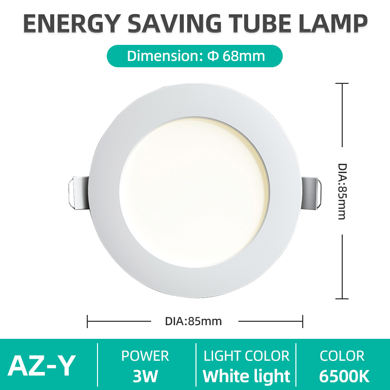 BLUESKY BUY 1 TAKE 1 Round LED Downlight Ultra Thin 2.5cm LED Ceiling Light Pin Light Panel Lights 220V 3W/6W/12W/18W For Office Salon Grocery Store Warehouse Commercial Indoor Lighting