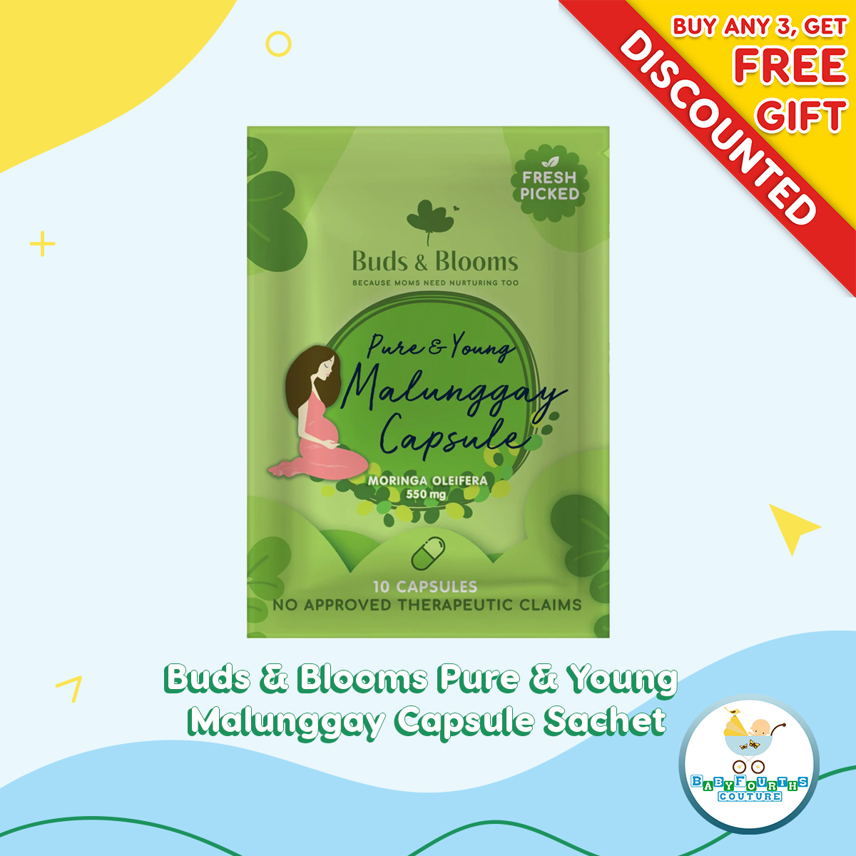 BFCM New Buds & Blooms Pure & young Malunggay Capsule Sachet 10s