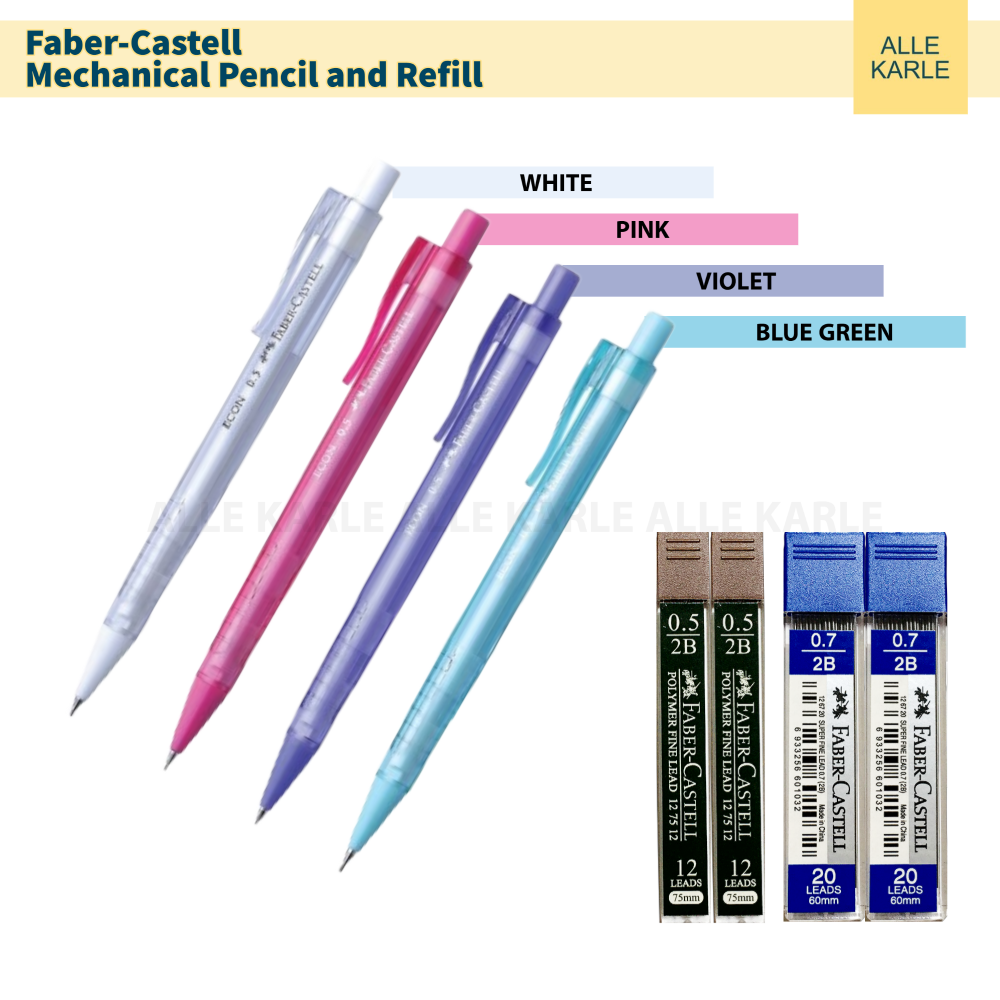 Faber-Castell Econ Mechanical Pencil 0.5mm & 0.7mm (Blister Pack) | Alle Karle LZD