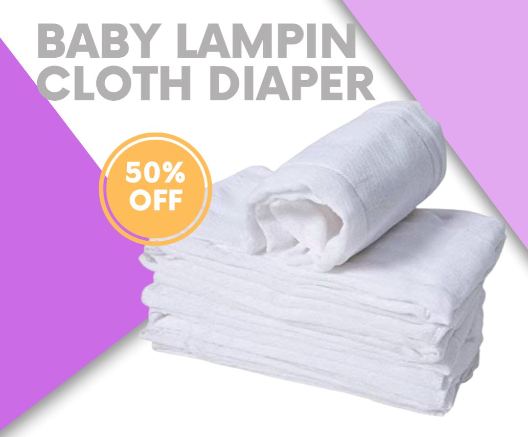 Lampin 12 PCS 6 PCS AND 3 PCS Birdseye Cotton Essential Baby Cloth Diaper Makapal Malapad Newborn Essential Lampin