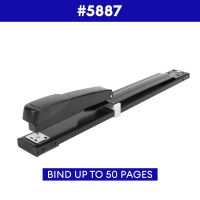 KW-TRIO Long Reach Heavy Duty Stapler – 50 Sheets Metal Build Extended Arm for Book & Edge Binding