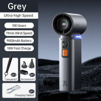 JISULIFE Handheld Fan Ultra1 3 in 1 Portable Turbo Jet Fan 9000mAh Rechargeable With Air Duster Function Mini Fan With 1-100 Speeds LED Display Outdoor Camping