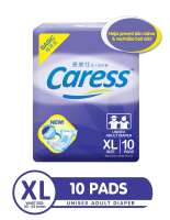 Caress Basic Adult Diaper XLarge - 1 Pack (10 Pads)