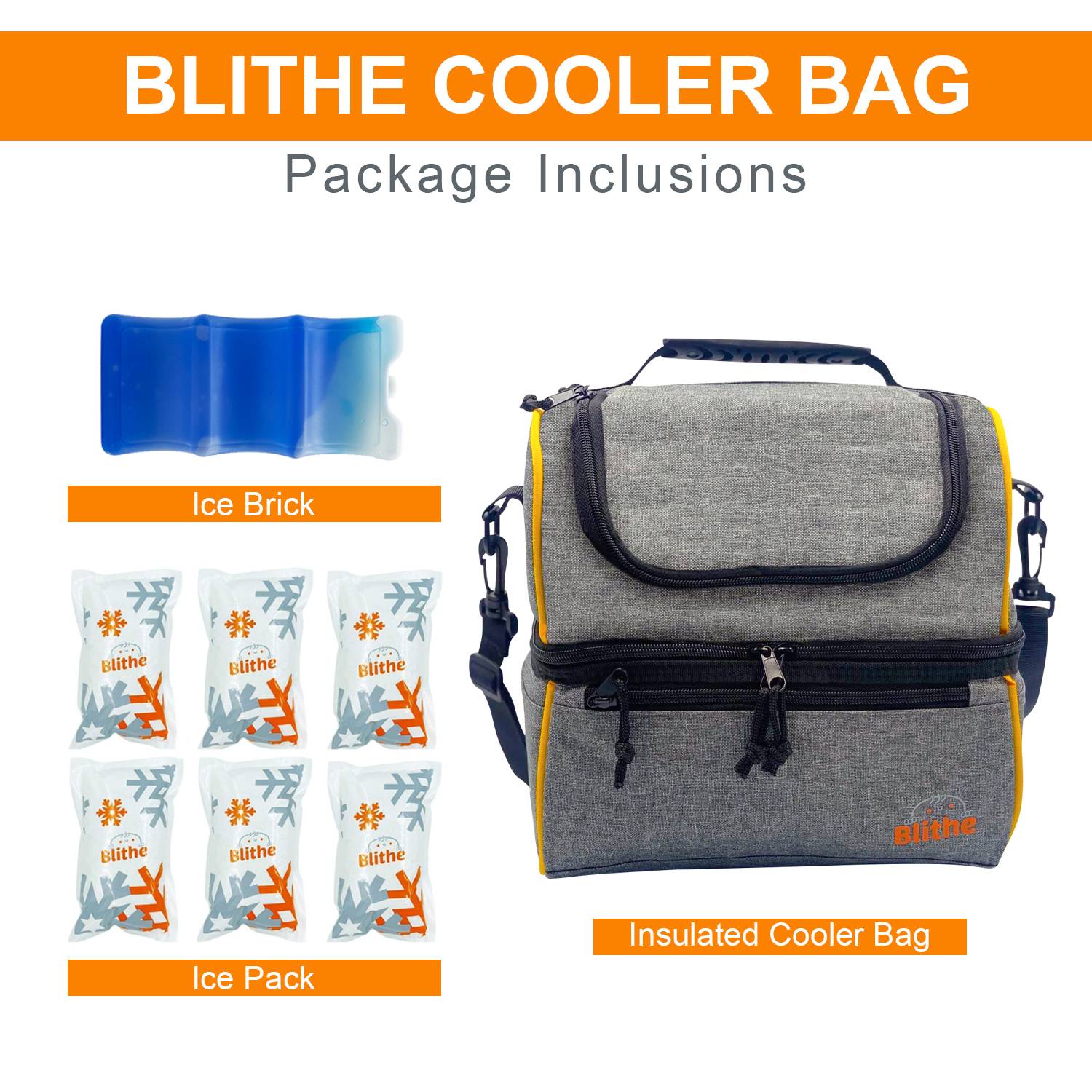 blithe cooler bag set can fit spectra pump w/ ice pack brick clear bag for breastmilk storage bottles breastfeeding breastpump breast milk pump cool container bags cubes waterproof