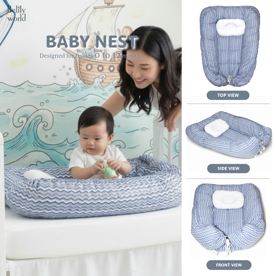 Baby Bed Baby Nest for Newborn up to 12 months Cotton Boy Design