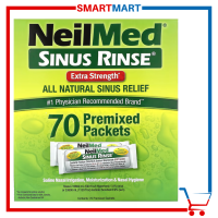 NeilMed Sinus Rinse 100 Premixed Packets or Extra Strength 70 Packets (No Bottle included)