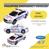 47 [Minila Miniatures] 1/36 scale Hyundai Sonata - Philippine National Police - Davao CPO Diecast Collectible (Philippine Emergency Vehicles)
