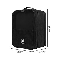 FYBEE Travel Three Layers Shoe Organizer Shoe Bag Storage Bag For 3 Pairs Of Shoes Waterproof Portable Storage Shoe Box Can Hung On The Luggage