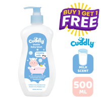 Cuddly Baby Wash Hair & Body Wash 500ml (Creamy Milk Scent) Extra Gentle Care for All Skin Types