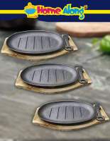 Sizzling Plate Cast Iron- with Design (SET OF 3)