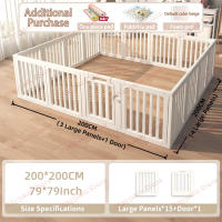 PlayPark Playpen For Baby Foldable Baby Fence 4th Gen Version Queen/King Size White Plastic Easy To Install