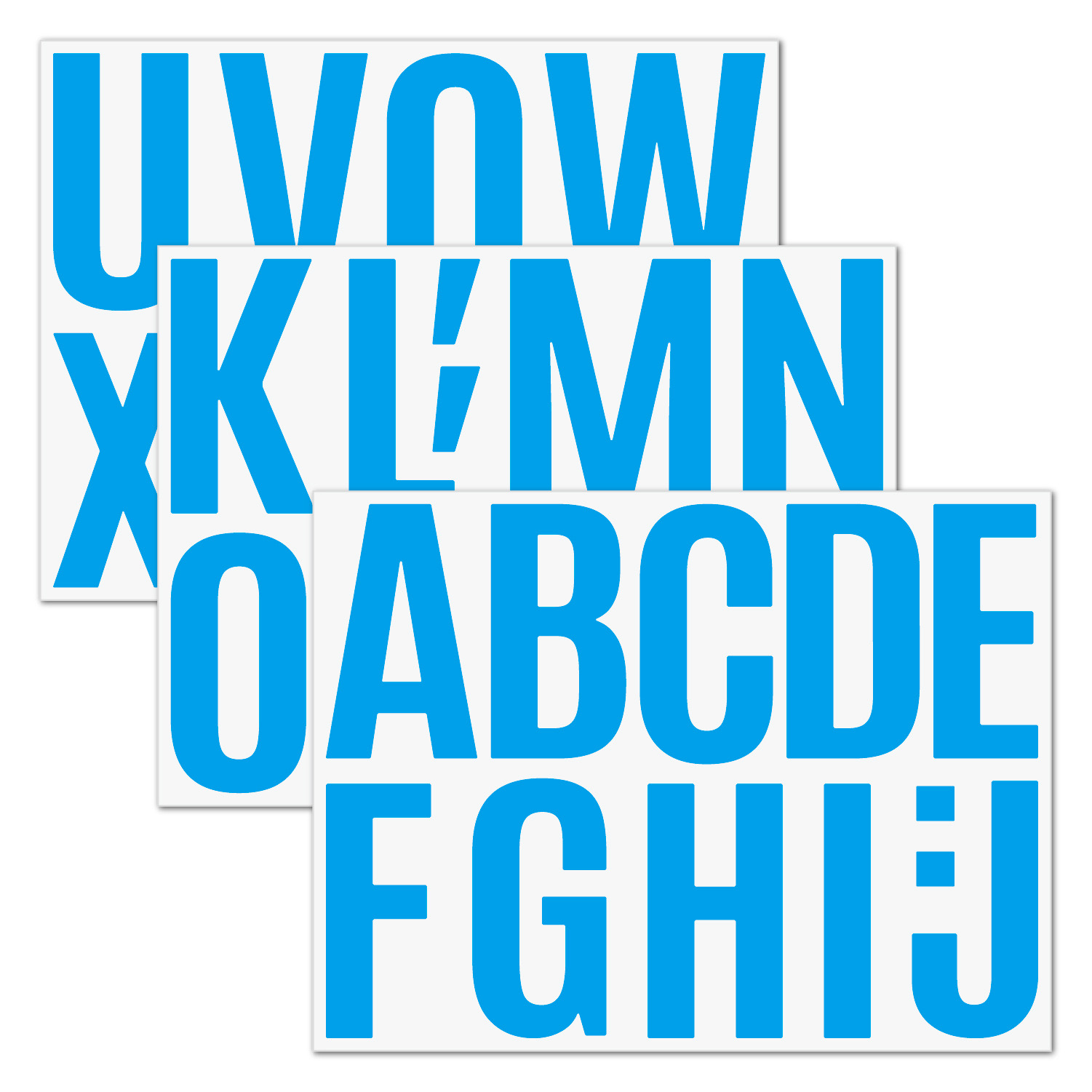 3 sheets/set 4Inches water proof Large Sheet Colourful alphabet Stickers Decals for Decoration DIY