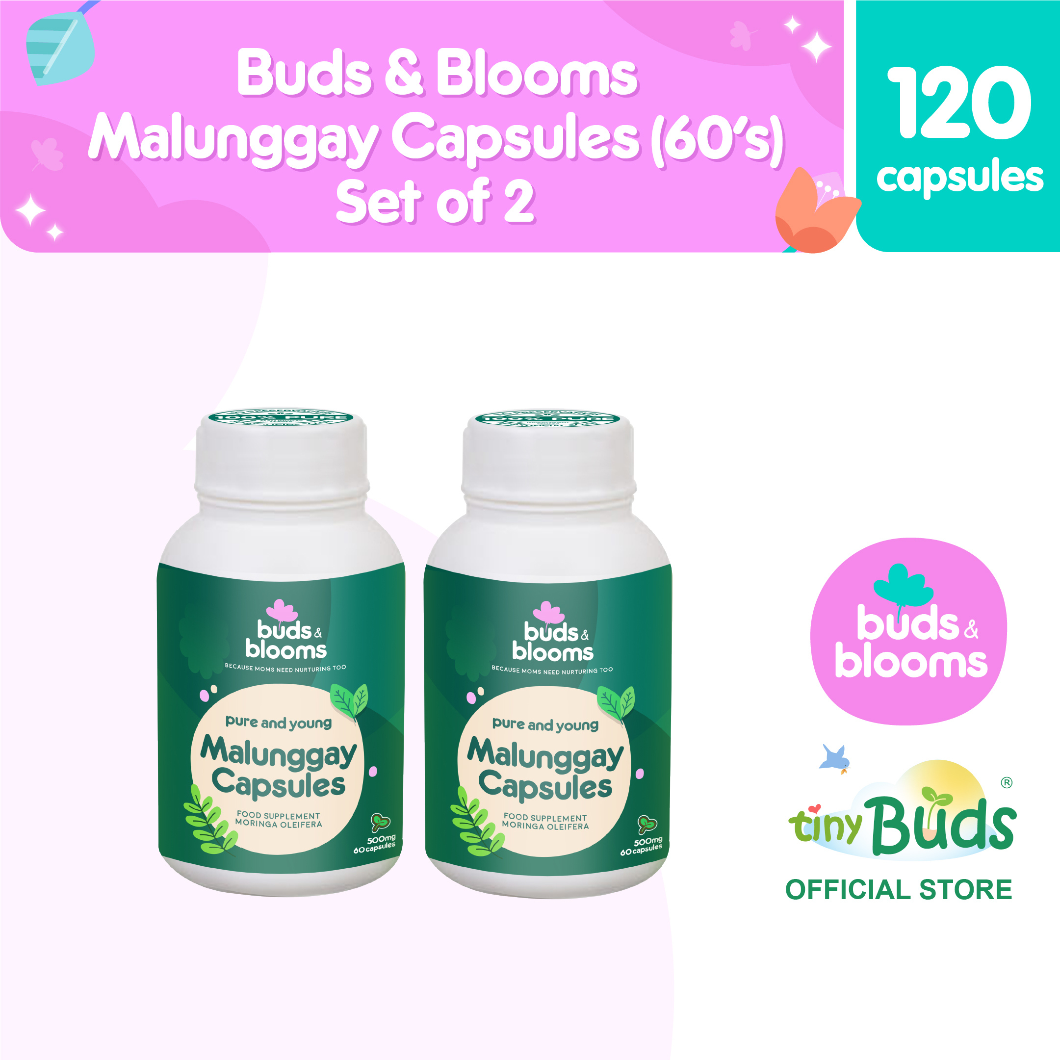 Buds & Blooms Pure & Young Malunggay 60s Set of 2