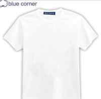 BLUE CORNER WHITE PLAIN T SHIRT ROUND NECK  FOR MEN AND WOMEN UNISEX bluecorner white tshirt