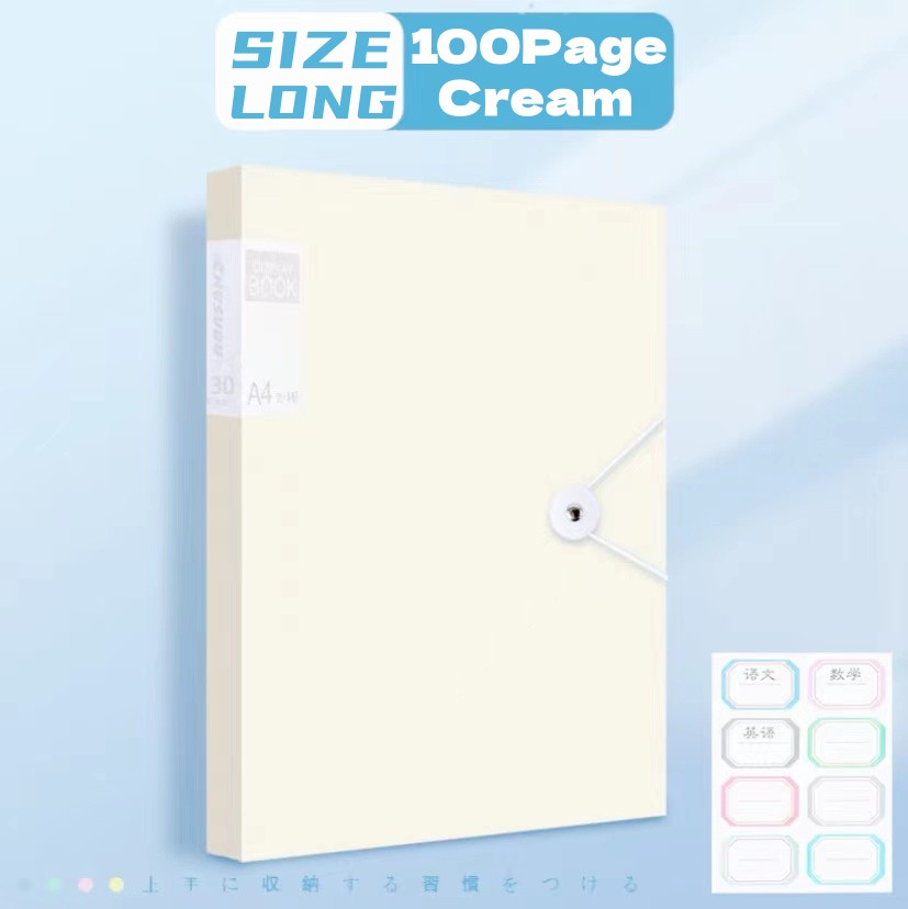Long/A4 Clear Book File Organizer Clear Folder Presentation Book Art Portfolio Transparent Inner Page