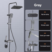 TQTQ SUS304 Rainfall Shower Set Cold&Hot Bathroom Shower with Faucet Stainless Steel