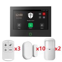 Daytech Wireless Alarm System WiFi 4G SIM Tuya APP Smart Home Security Burglar Alarm Compatible with Alexa Google Home TA07