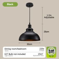Pendant Lights Iron Pot Lid Retro Industrial Bar Hanging Lamp Chandelier for Dining Table Drop Light Ceiling Lamp Shed Room