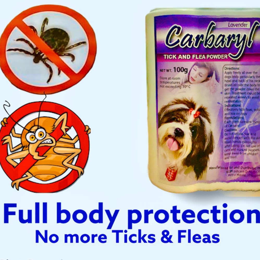 Carbaryl Tick and Fleas powder 100g (Lavander scent)