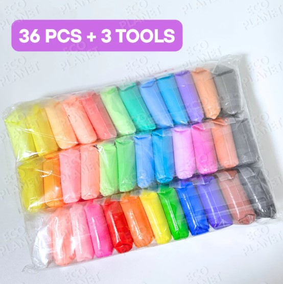 Super Lightweight Air Dry Modeling Clay Kit ( 36 Colors ) Light Weight Clay Foam Clay