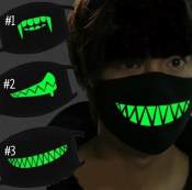 Glow in the Dark Reusable Printed Face Mask Adult Size