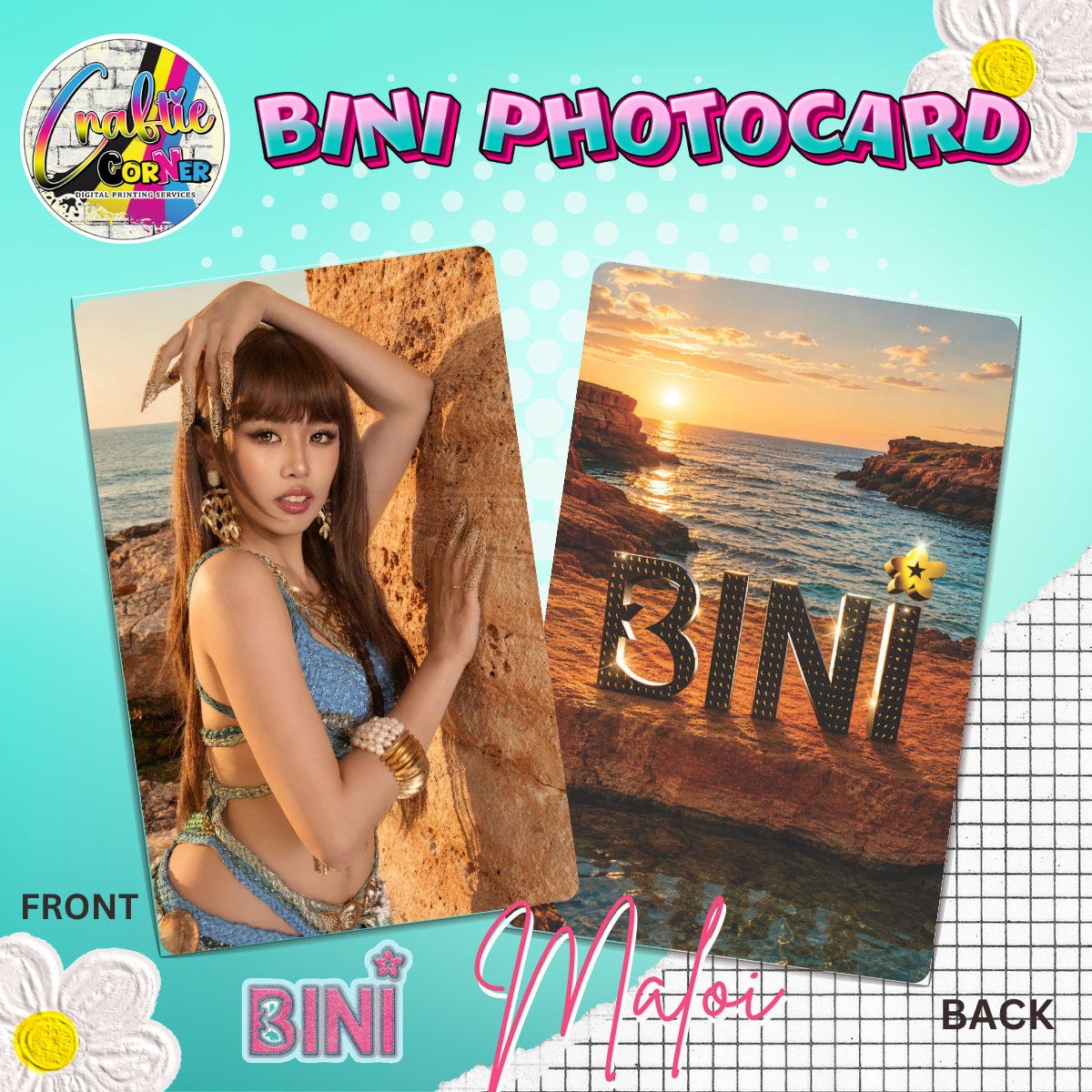 BINI X COACHELLA ( Matte Finish Photocard Set of 9 )