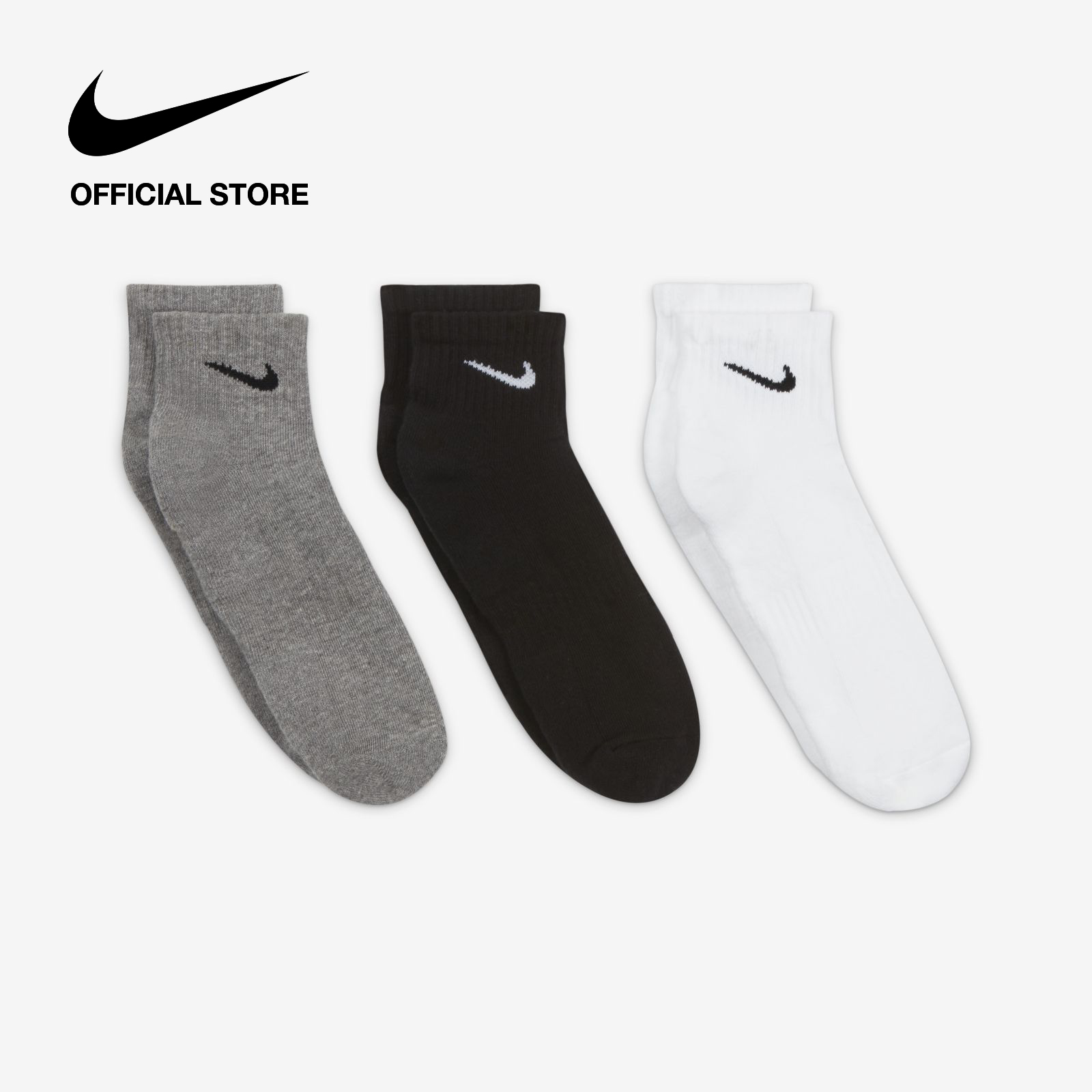 Tất Nike Mens Everyday Cushioned Training Ankle Socks (3 Pairs) - Multi-Color