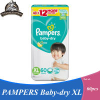 PAMPERS Baby-dry XL - 60diapers Up to 12 Hours Skin Dryness