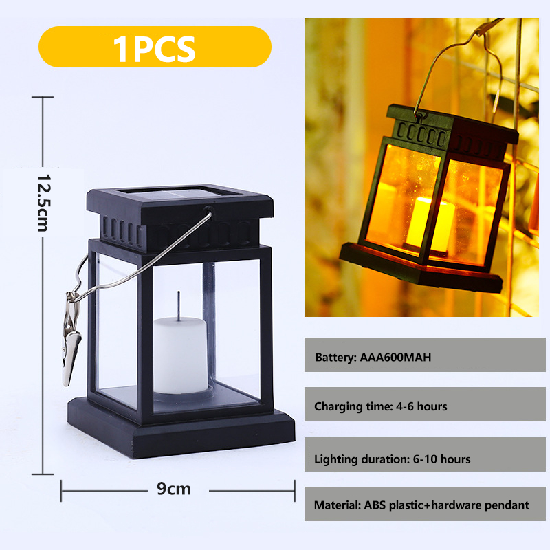 Solar Candle Light LED Outdoor Waterproof Fairy Lights Palace Lantern For Sidewalk Patio Garden Landscape Lawn Decoration Party Christmas Cemetery Lights