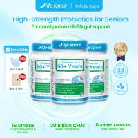 [Caring For Elderly]Life Space Probiotic for 60+Years 60 Capsules  (EXP: 10/2027) LifeSpace Probiotics中老年成人益生菌 调理肠胃 养胃食品