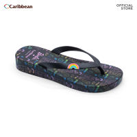 Caribbean 🩷 Barbie Ladies Wedge: Hannah Black Pattern