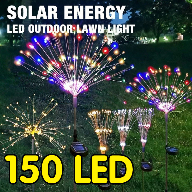 【Buy 1 Take 2】3PCS Solar Firework LED Light Solar Christmas Lights Outdoor Waterproof 200LED Decoration Lamps