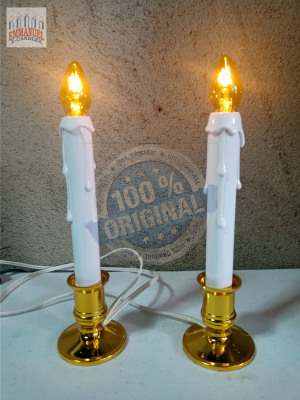 Emmanuel E-Candles Flameless Taper Candles using Yellow Pilot Bulb ...