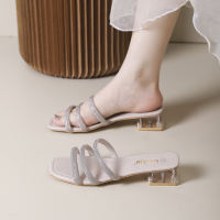 Philippine brand BEDILz fashionable and casual new transparent mid-heel womens shoes