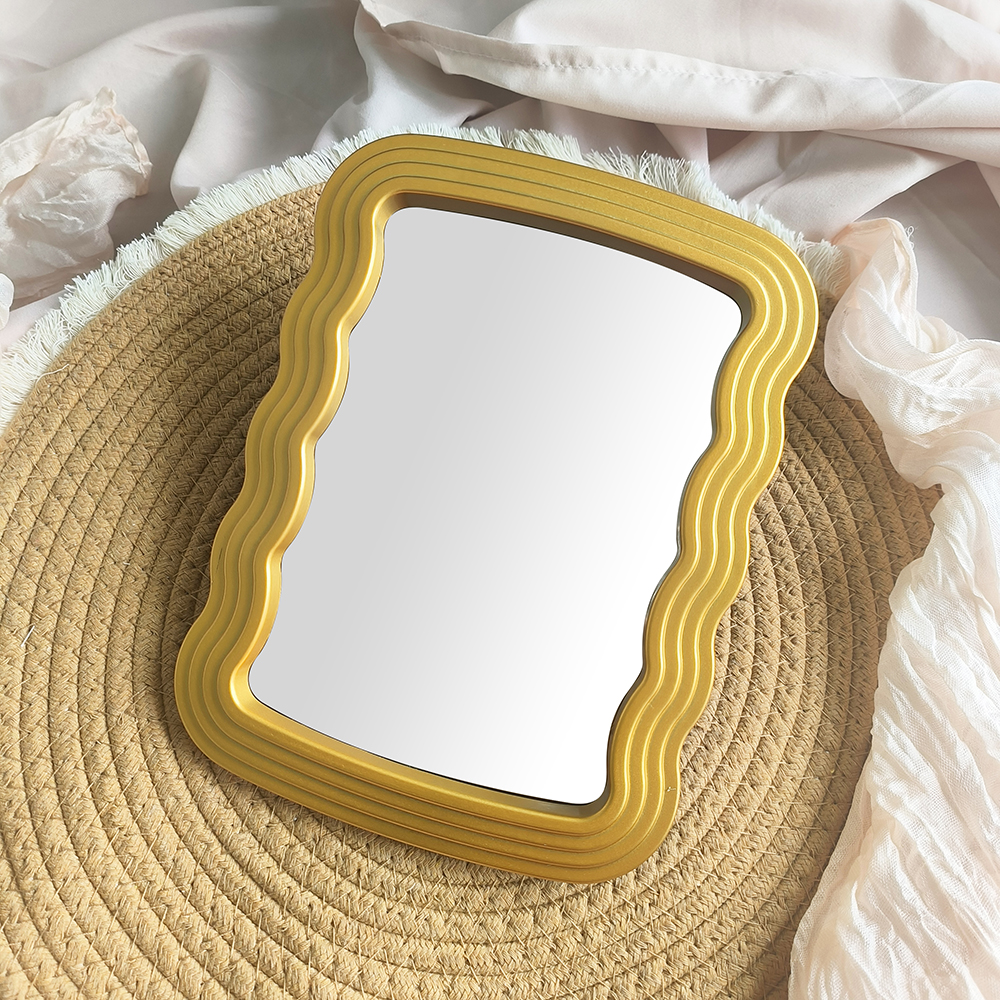 【1-3 Days Delivery】Palace Wall Makeup Mirror Hanging Mirror Mirror Decoration French Gold Embossed Photography Heterogeneous Retro
