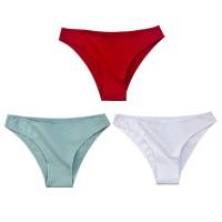 ECMLN 3PCS/Set 95% Cotton Panties For Women Ladies Comfortable Underpants Solid Color Low-Rise Briefs Female Lingerie