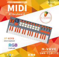 M-VAVE SMK-37 Elite MIDI Keyboard 8 Encoders 37-Key Controller 16 Pads