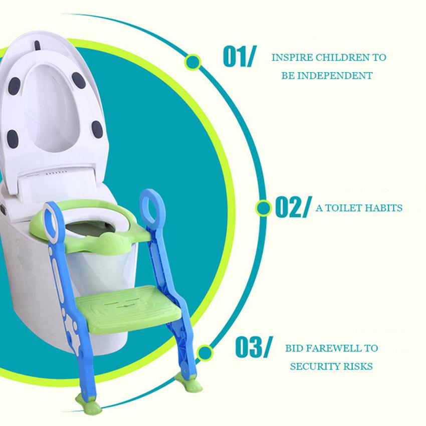 Baby Pot for Kids Toilet Seat with Adjustable Ladder Child Potty Chair