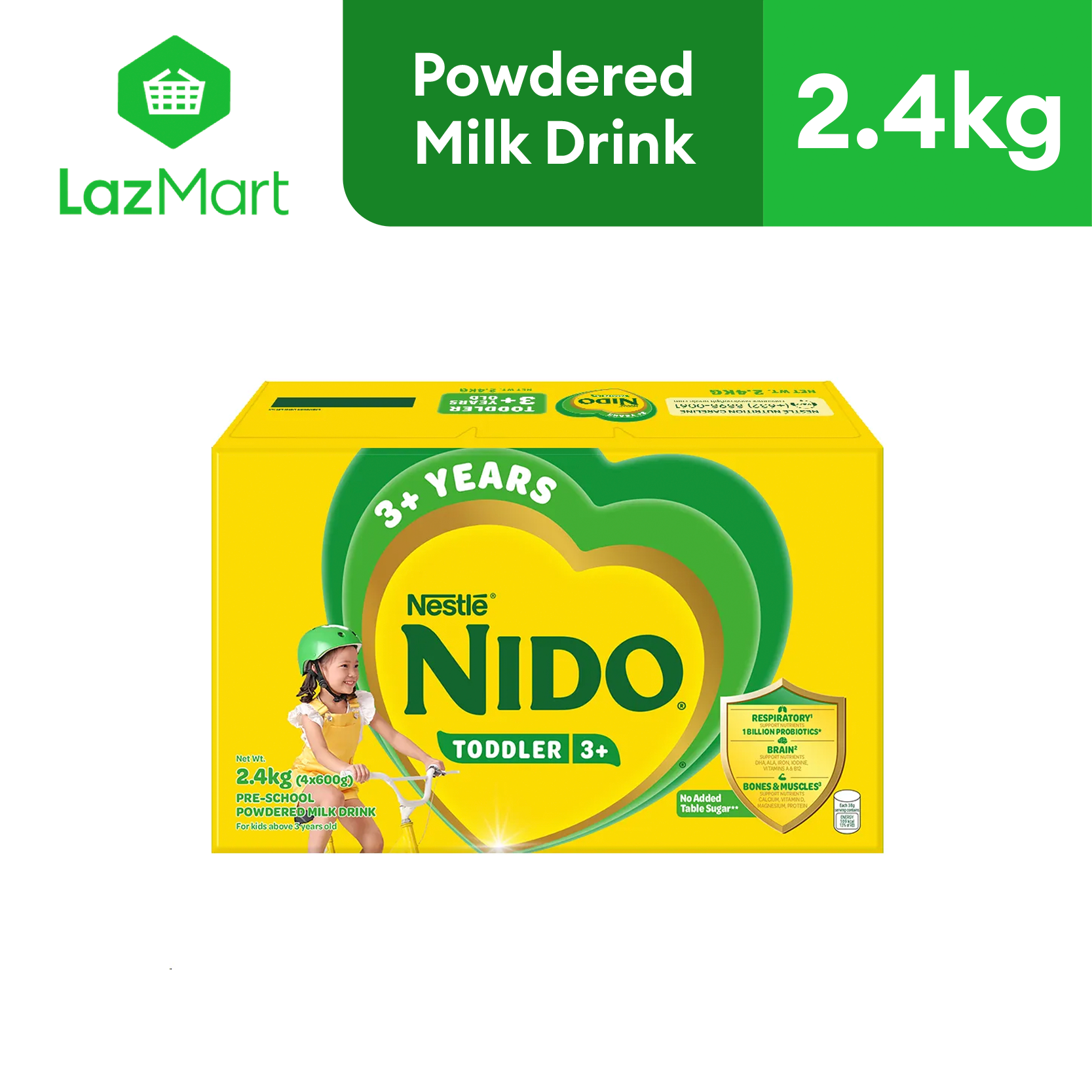 NIDO 3+ Powdered Milk Drink For 3+ Years Old 2.4kg