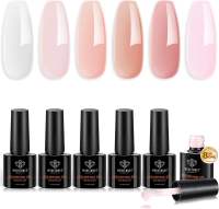 Modelones Builder Nail Gel 7-in-1 Clear Gel Builder for Nail Thickening LED Nail Lamp Cured Hard Gel Nail Strengthener Extension Gel Base Rhinestone Nail Glue Gel in a Bottle