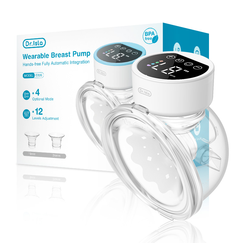 Dr.isla EB26 Breast Pump Wearable Electric Hands-Free 4 Modes 12 Levels BPA Free Flange 19&24&27MM 180ML