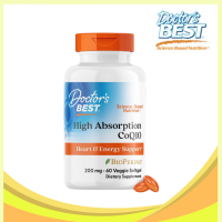 Doctors Best Ph | Doctors Best High Absorption CoQ10 200 mg 60 Veggie Softgel  Heart & Energy Support