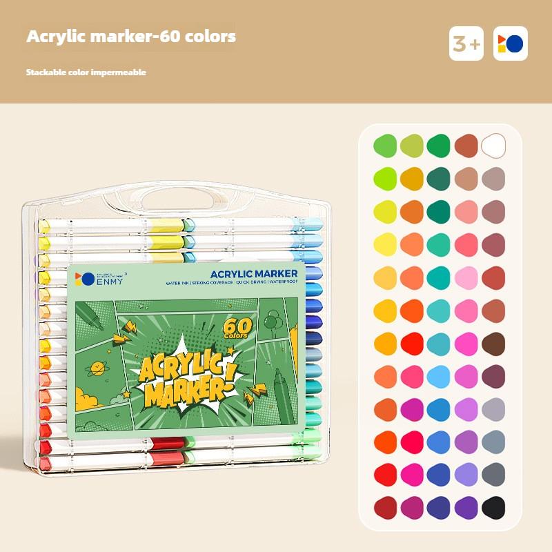 ENMY Acrylic Marker Pen Acrylic color Paint Drawing Colour Painting Art Multi Surface Use magic Marker Pen acrylic painting set school stationery