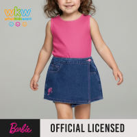 What Kids Want X Barbie Head Embroidery Denim  Skort
