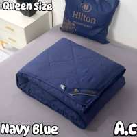 HILTON  QUILTED COMFORTER QUEEN SIZE:180X200″CM FREE BAG