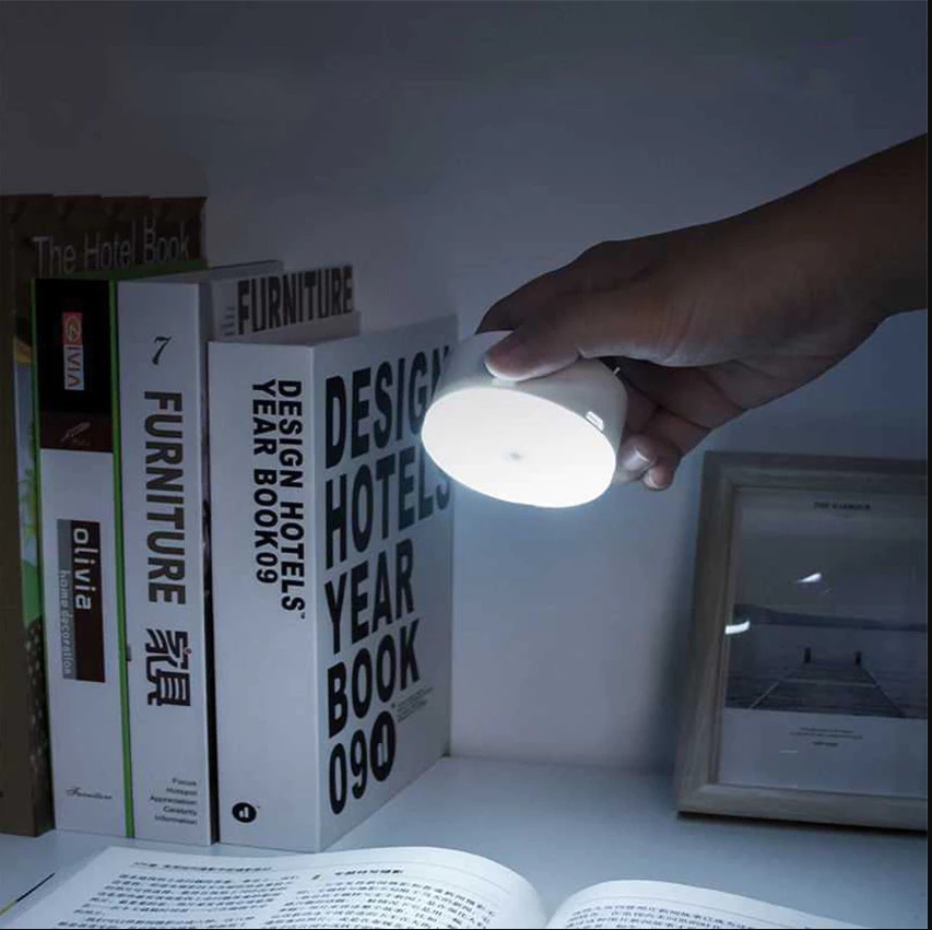Stick Tap Push Lamp Night Light USB Rechargeable Stick-on Push Light Wireless Cabinet Counter LED